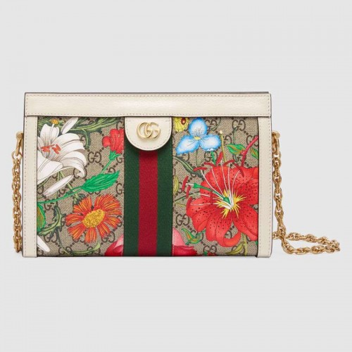 Gucci Ophidia Kleine Umhängetasche 503877 weiß