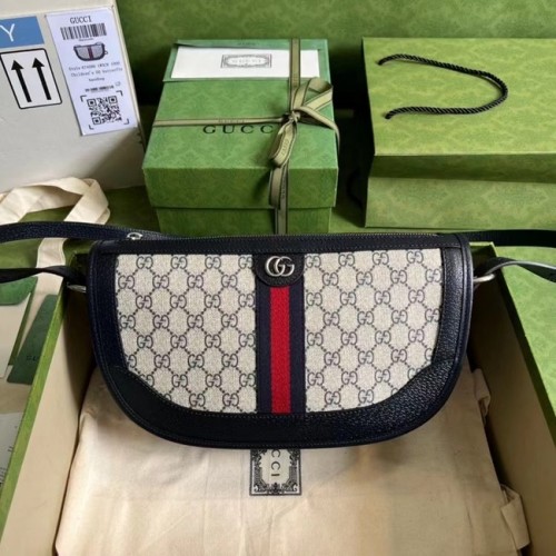 Gucci Ophidia große Umhängetasche 674096 blau