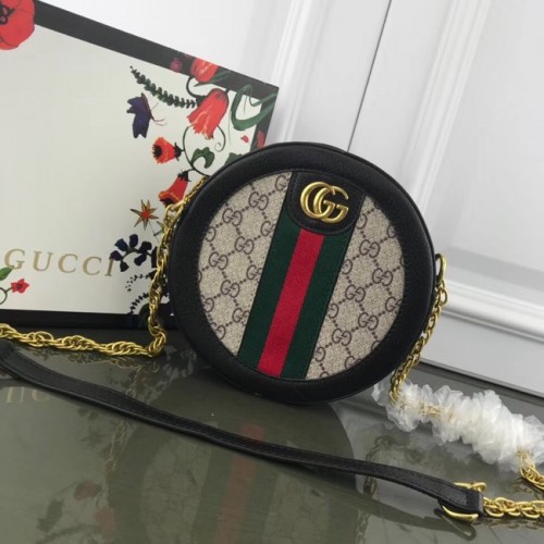 Gucci Ophidia Mini GG runde Umhängetasche 171285 schwarz