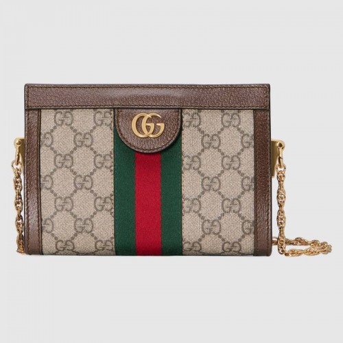 Gucci Ophidia Mini-Umhängetasche 602676 braun