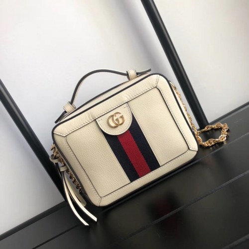 Gucci Ophidia Serie GG Mini Umhängetasche 602576 weiß