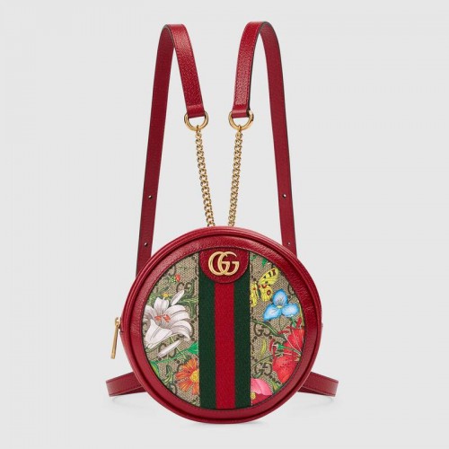 Gucci Ophidia Serie GG Blume Mini Rucksack 598661 rot