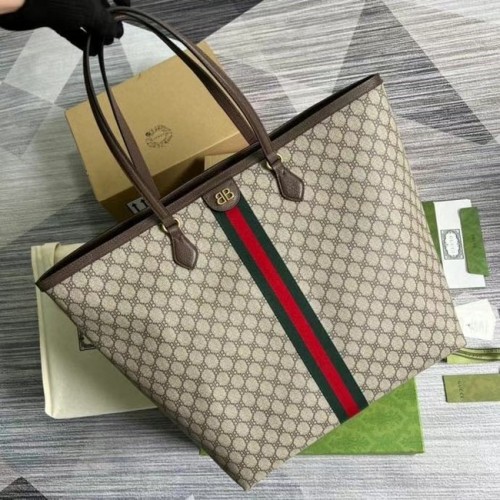 Gucci Ophidia Serie große GG Tragetasche 680127 braun