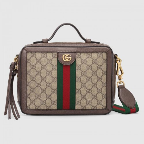 Gucci Ophidia kleine GG Umhängetasche 550622 braun