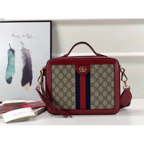 Gucci Ophidia kleine GG Umhängetasche 550622 rot