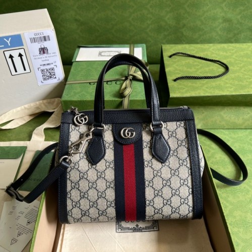 Gucci Ophidia kleine GG Tragetasche 547551 blau