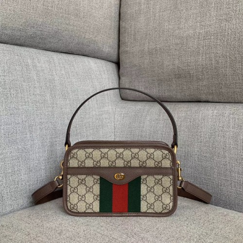 Gucci Ophidia kleine GG Tragetasche 598130 braun