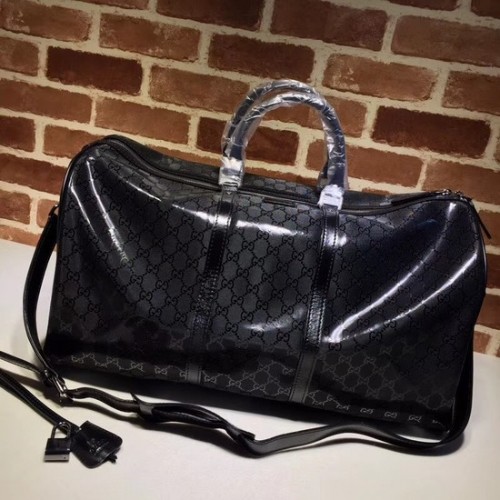 Gucci PVC Keepall Strap Reisetasche 206500 schwarz