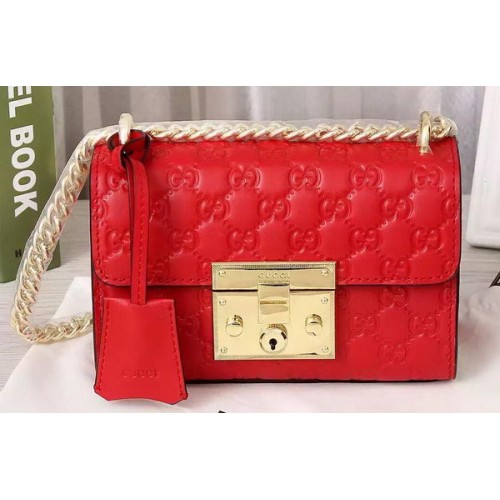 Gucci Padlock Gucci Signature Umhängetasche 409487 Rot