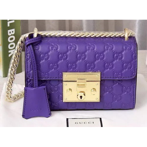 Gucci Padlock Gucci Signature Umhängetasche 409487 Violett