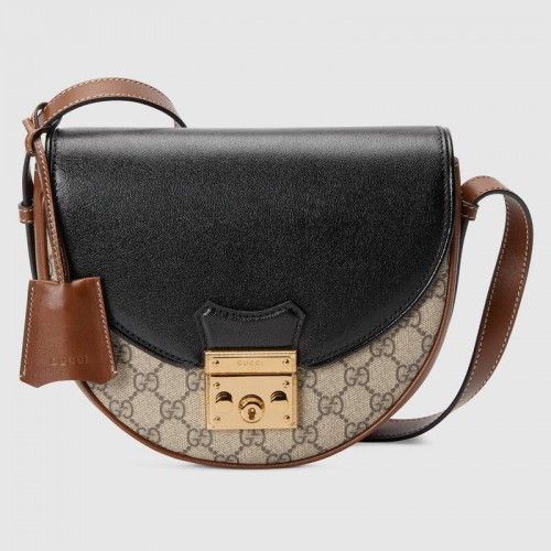 Gucci Padlock kleine Umhängetasche 644524 Braun