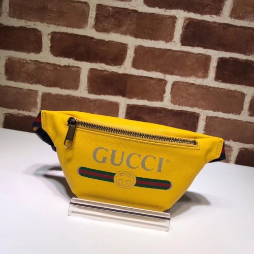 Kleine Gürteltasche mit Gucci-Print 527792 gelb