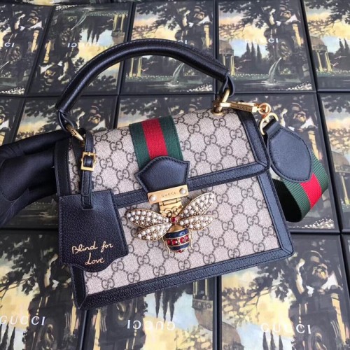 Gucci Queen Margaret GG kleine Henkeltasche 476541 schwarz
