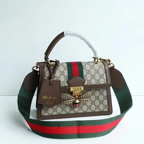 Gucci Queen Margaret GG kleine Henkeltasche 476541 braun