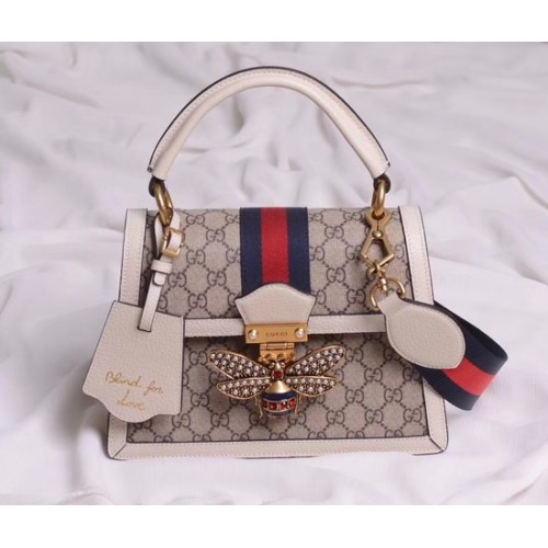 Gucci Queen Margaret GG kleine Henkeltasche 476541 weiß