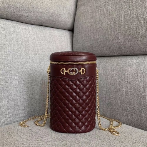 Gucci Gürteltasche aus gestepptem Leder 572298 Burgund
