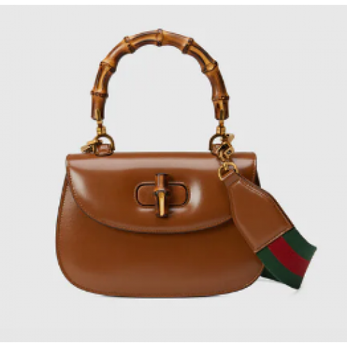 Gucci Kleine Henkeltasche mit Bambus 675797 braun
