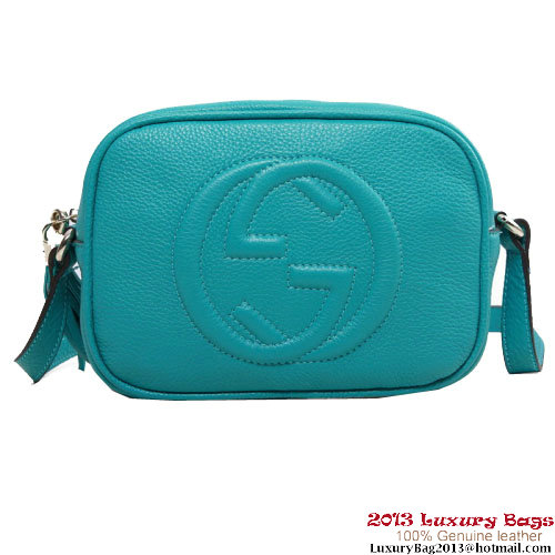 Gucci Soho Disco Bag aus Kalbsleder 308364 Aquamarin