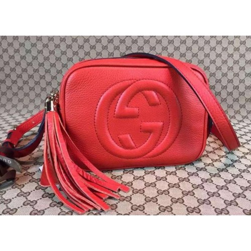 Gucci Soho Disco Bag aus Kalbsleder 308364 Rot