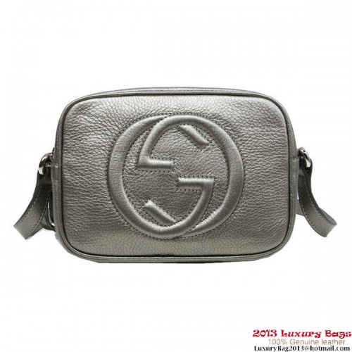 Gucci Soho Disco Bag aus Kalbsleder 308364 Silber