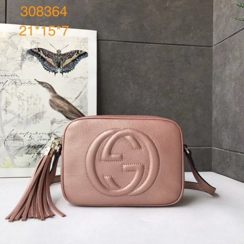 Gucci Soho Disco Bag aus Kalbsleder 308364 rosa