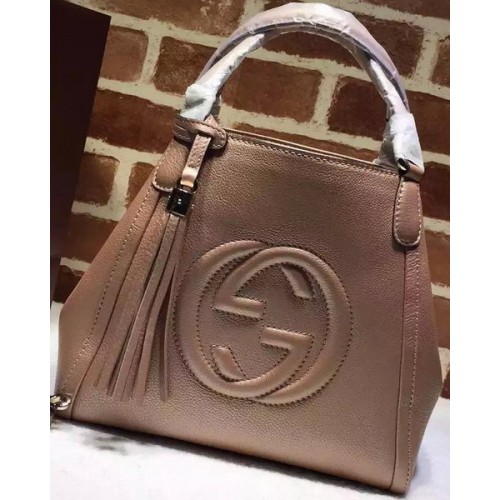 Gucci Soho Umhängetaschen aus genarbtem Leder 336751 Nougat
