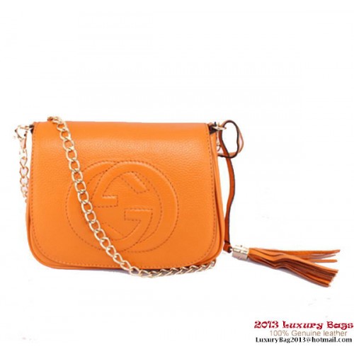 Gucci Soho Lederkette Umhängetasche 323190 Kamel