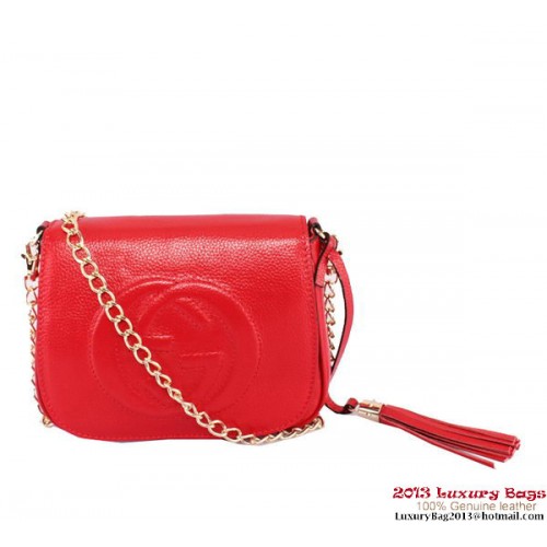 Gucci Soho Lederkette Umhängetasche 323190 Rot