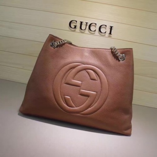 Gucci Soho Medium Tragetasche Kalbsleder 308982 Apricot