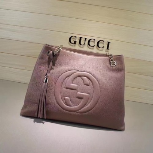 Gucci Soho Medium Tragetasche Kalbsleder 308982 Pink