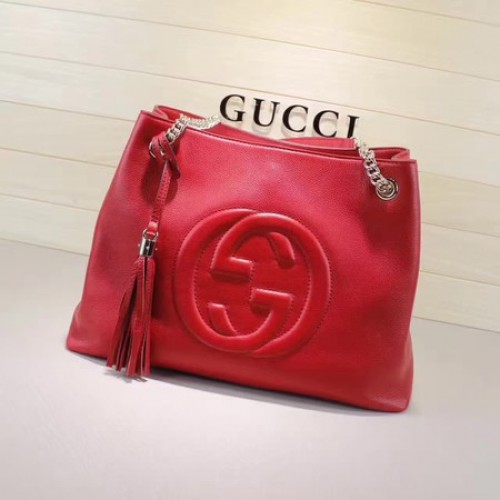 Gucci Soho Medium Tragetasche Kalbsleder 308982 Rot