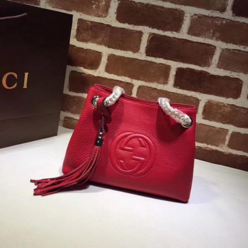 Gucci Soho Kleine Tragetasche Kalbsleder 387043 Rot