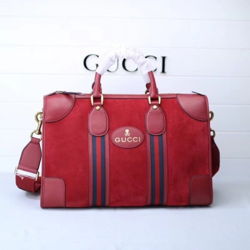 Gucci Wildleder Seesack mit Web 459311 rot