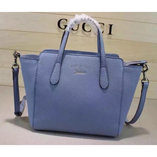 Gucci Swing Mini Leder Top Handle Taschen 368827 Hellblau