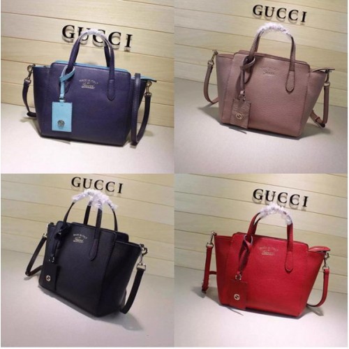 Gucci Swing Mini-Ledertaschen mit Griff oben 368827