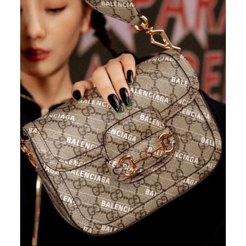 Gucci The Hacker Project GG Supreme Balenciaga LOGO 658574 Kaffee