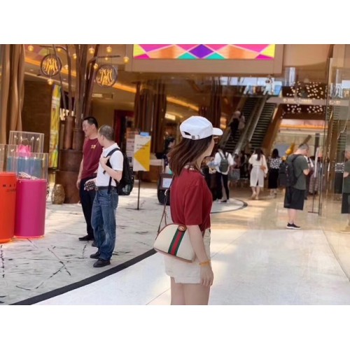 Gucci Vintage Canvas Umhängetasche 499621 Kamel