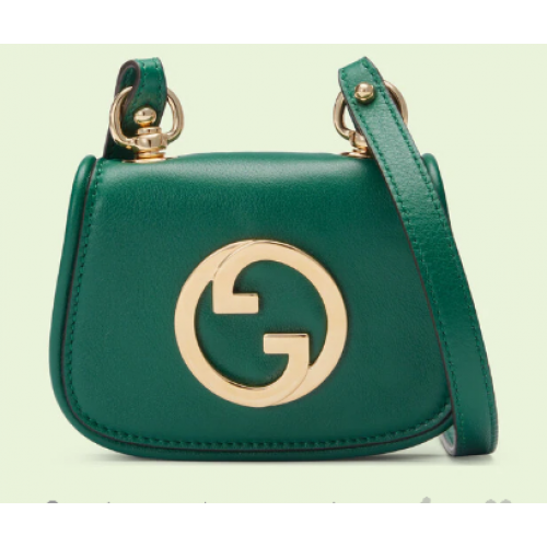 Gucci Mini Blondie Kartenetui Geldbörse 698635 Smaragdgrün