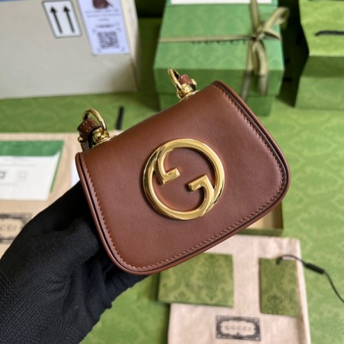 Gucci Mini Blondie Kartenetui Geldbörse 698635 braun