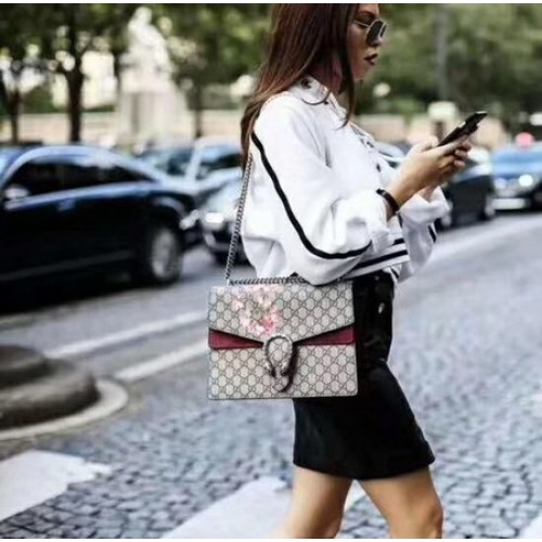 Gucci Dionysus GG Canvas Umhängetasche 403348 Wein