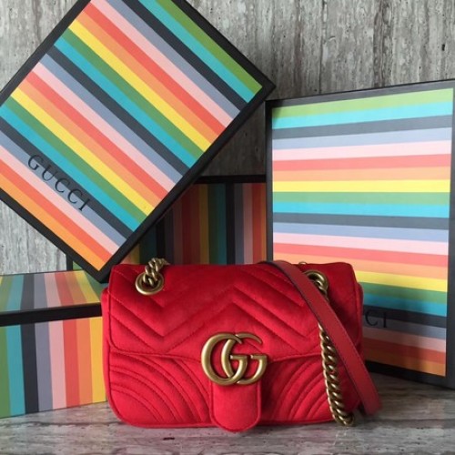Gucci GG Marmont Minitasche 446744 Rot
