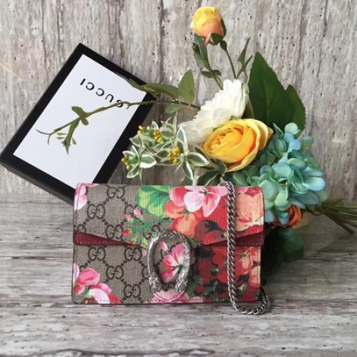 Gucci Dionysus GG Blooms Super-Mini-Tasche 476432 Rot