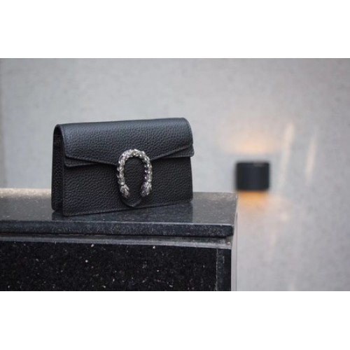 Gucci Dionysus Leder Super Mini Tasche 476432 Schwarz