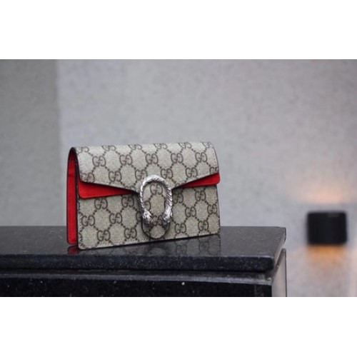 Gucci Dionysus GG Supreme Super Mini Tasche 476432 Rot