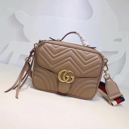 Gucci GG Marmont Kleine Umhängetasche 498100 Apricot