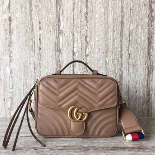 Gucci GG Marmont Kleine Umhängetasche 498100 Kamel