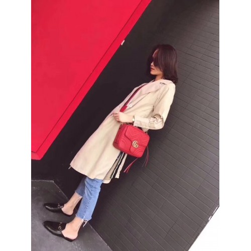 Gucci GG Marmont Kleine Umhängetasche 498100 Rot