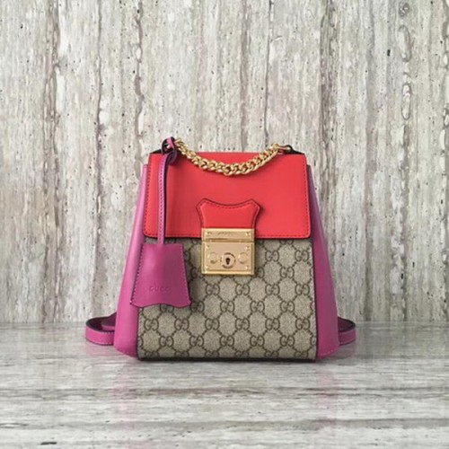 Gucci Padlock GG Supreme Rucksack 498194 Rot