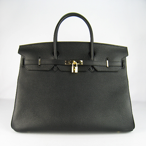 Hermes Birkin 40CM Togo Tasche Schwarz 6099 Gold