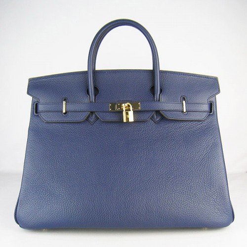 Hermes Birkin 40CM Togo Tasche Dunkelblau 6099 Gold
